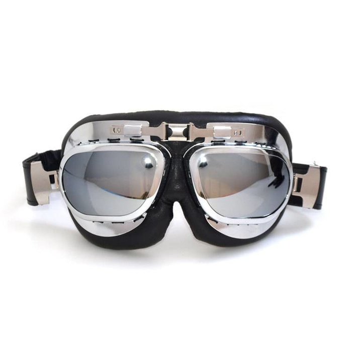 CRG RAF Chrom-Motorradbrille