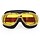 retro gold, black leather motor goggles