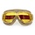 retro gold, beige leather motor goggles