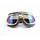 Retro gold, braune Leder Motorradbrille