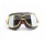 Retro gold, braune Leder Motorradbrille