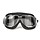 retro, chrome black leather motor goggles