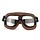 classic, black-brown motor goggle