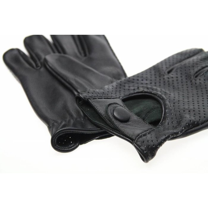 Swift retro racing mesh leren autohandschoenen zwart