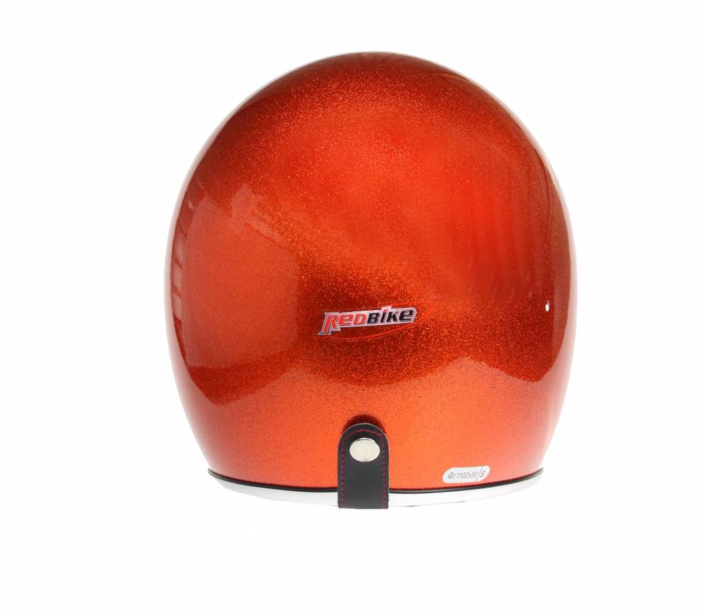 Redbike RB-765 retro jethelm metal flake orange | maat XS
