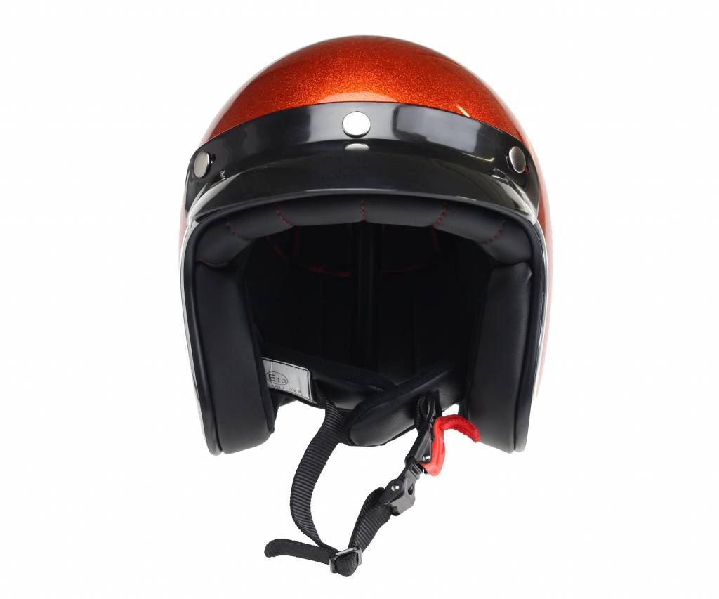 Redbike RB-765 retro jethelm metal flake orange | maat XS