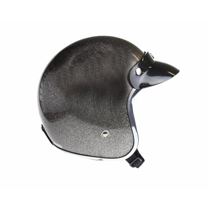Redbike RB-765 retro open face helmet metal flake grey