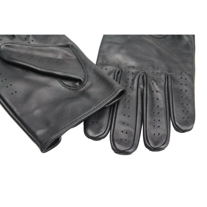 Swift retro racing leren handschoenen zwart