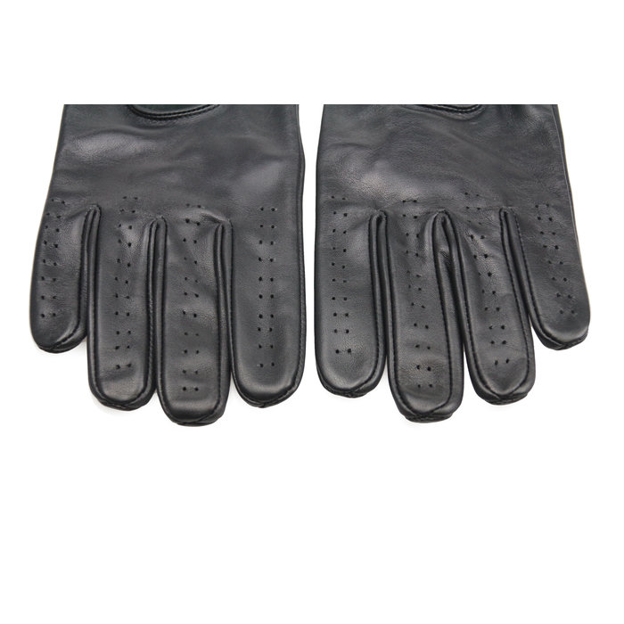 Swift retro racing leren handschoenen zwart