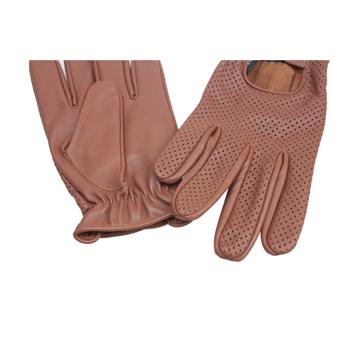 Swift Retro Racing mesh Autofahrer handschuhe Nappa Braun Leder