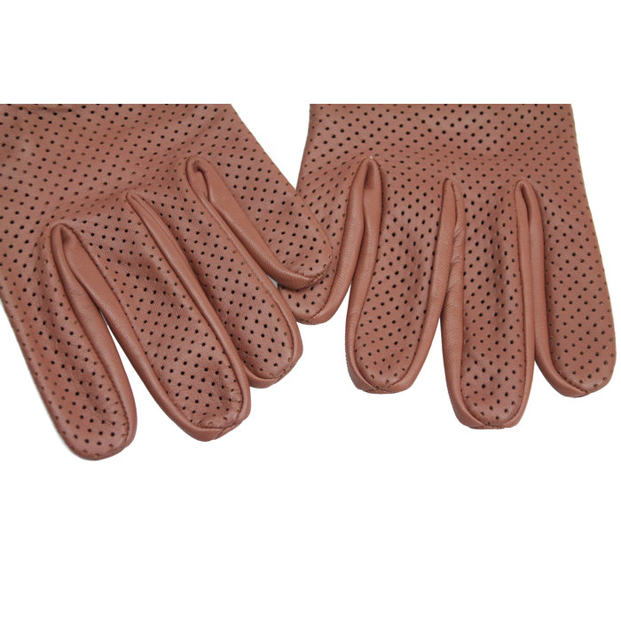 Swift retro racing mesh leather gloves nappa brown