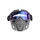 Black goggle mask - multi-colour lens