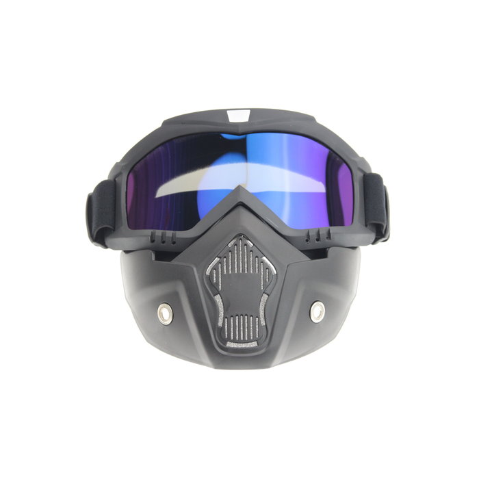 Black goggle mask - multi-kleur lens | helm masker