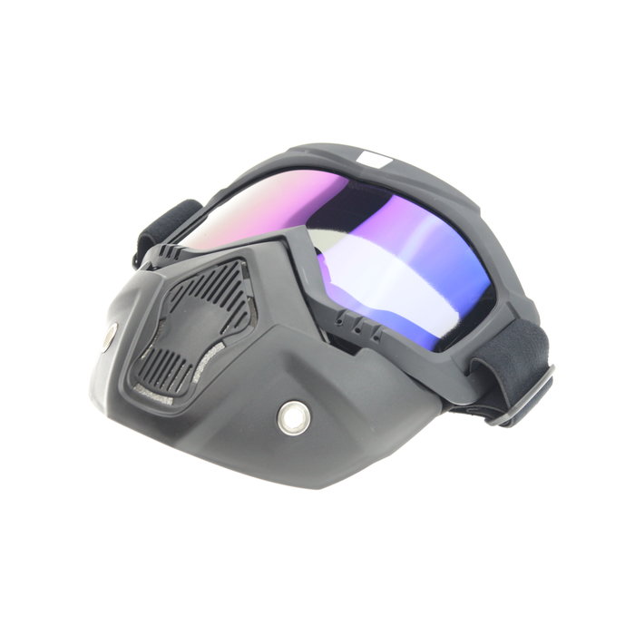 Schwarze Brillenmaske - Mehrfarbig | Helmmaske