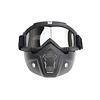 Black goggle mask - zilver reflectie lens | helm masker