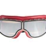 CRG red leather cruiser motor goggles