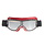 rote Leder Cruiser Motorradbrille