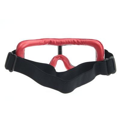 CRG red leather cruiser motor goggles