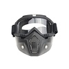 Black goggle mask - clear glass