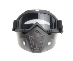 Black goggle mask - smoke lens
