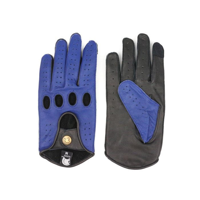 Gladiator racing leather car gloves space blue