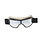 black, white leather cruiser motor goggles