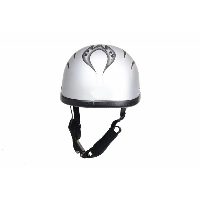 burning skull mat zilver helm | maat L