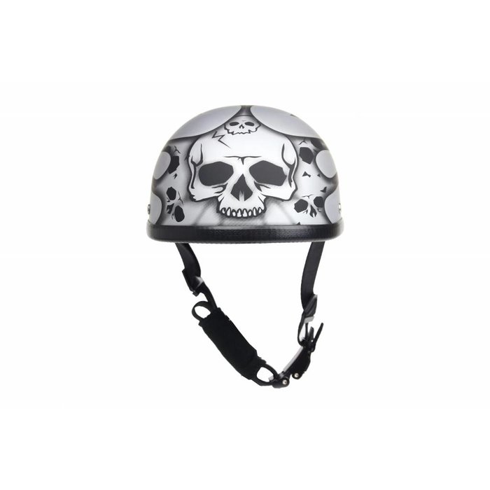 burning skull mat zilver helm | maat L