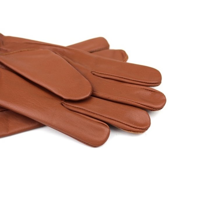 Swift classic unlined nappa brown leather gloves