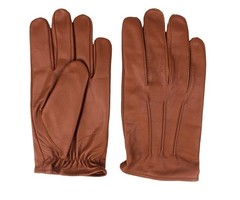 Swift classic unlined nappa brown leather gloves