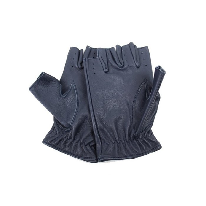 Swift Driver fingerlose Autofahrer handschuhe Blau Leder