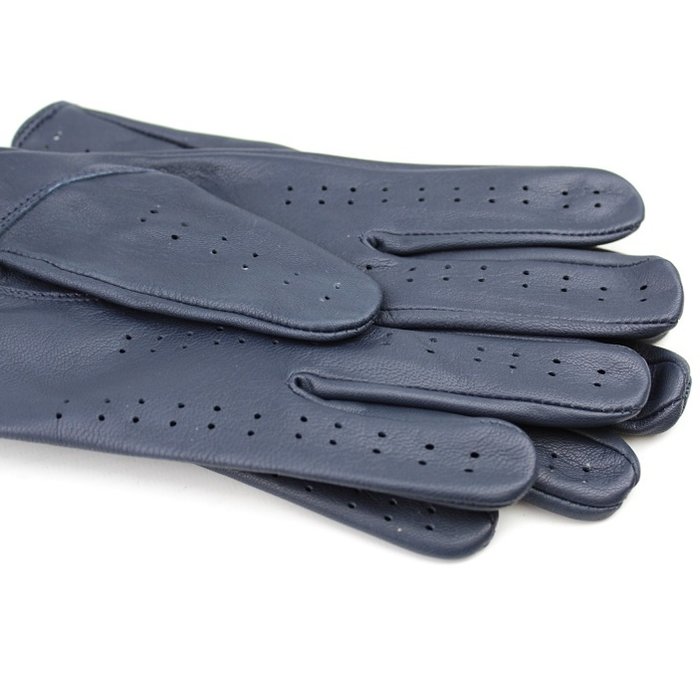 Swift retro racing leather gloves blue