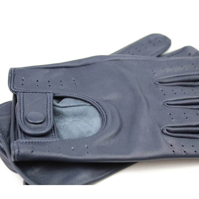 Swift Retro Racing Autofahrer handschuhe Blau Leder