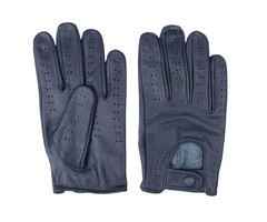 Swift retro racing leren handschoenen blauw