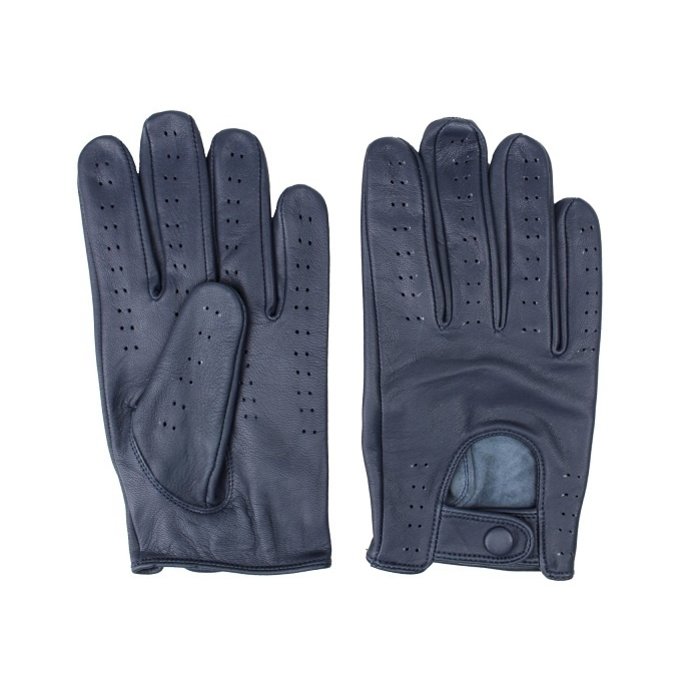 Swift Retro Racing Autofahrer handschuhe Blau Leder
