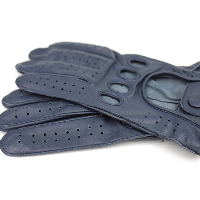 Swift racing leather gloves dark blue