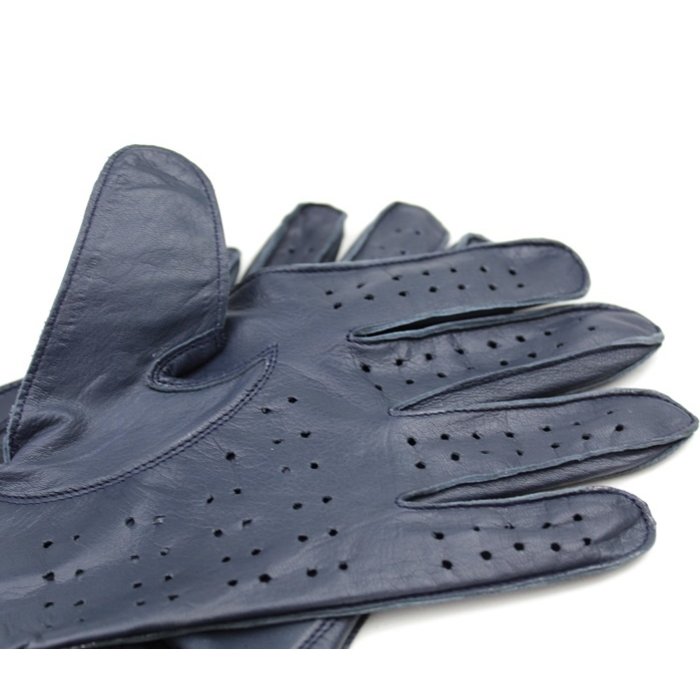Swift Racing Autofahrer handschuhe Blau Leder