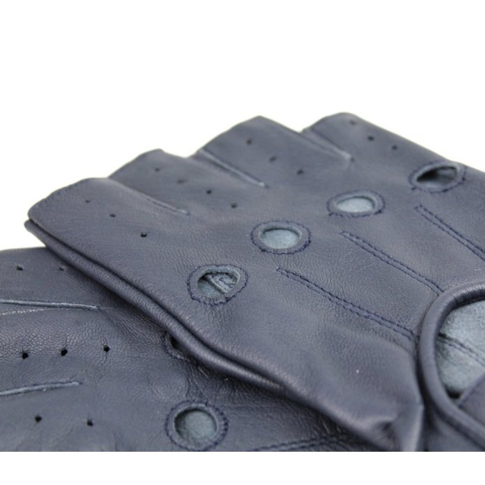 Swift driver vingerloze leren handschoenen blauw