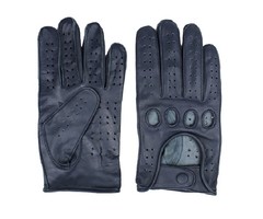 Swift racing leren autohandschoenen blauw