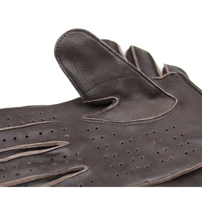 Swift racing leren handschoenen donkerbruin