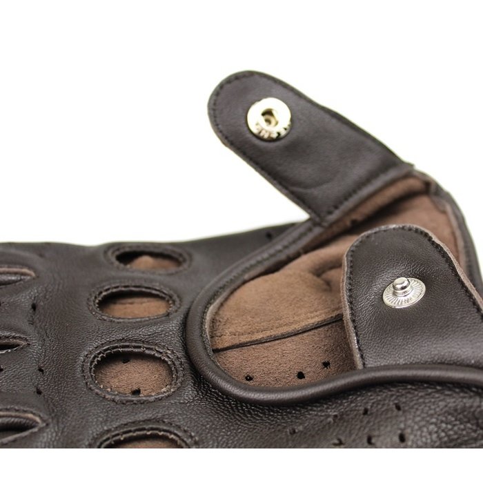 Swift racing leren handschoenen donkerbruin