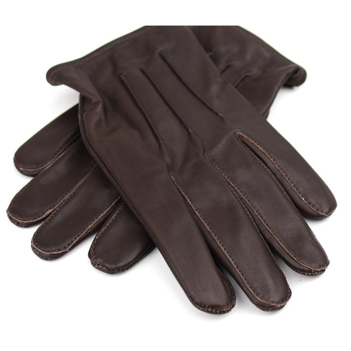 Swift classic unlined dark brown leather gloves