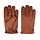 classic fleece lined nappa brown leather gloves