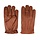 classic fleece nappa brown leather gloves