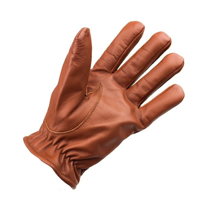 Swift classic fleece nappa brown leather gloves
