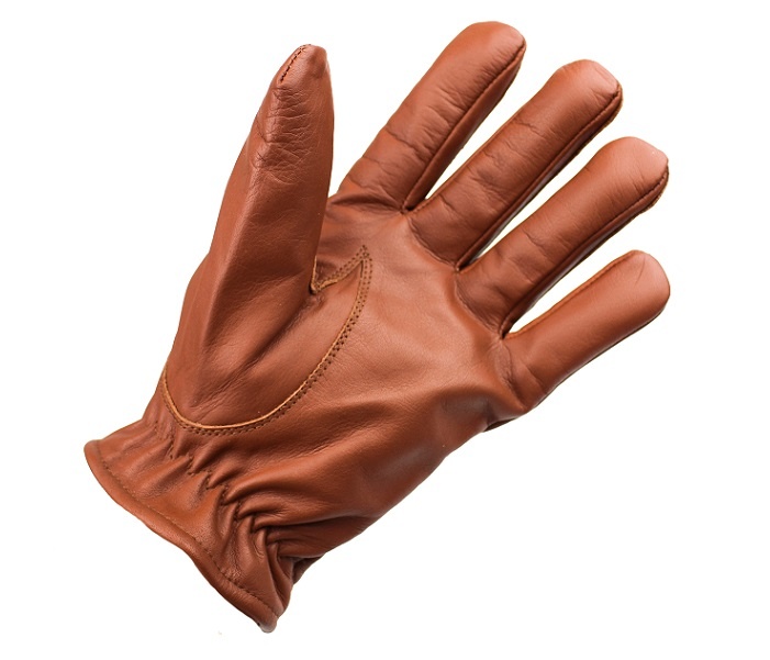Swift classic fleece nappa brown leather gloves