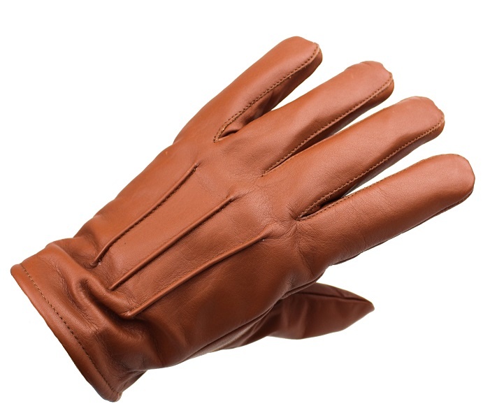 Swift classic fleece nappa brown leather gloves