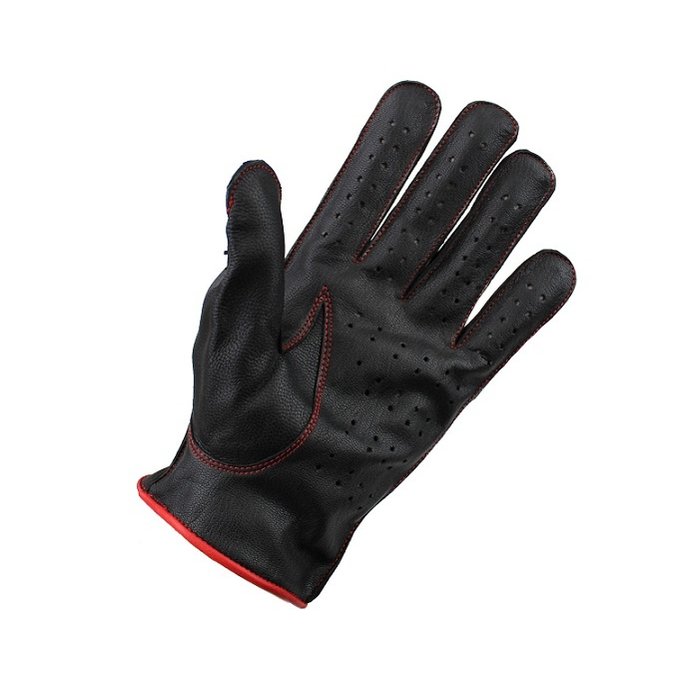 Swift racing leren handschoenen zwart-rood