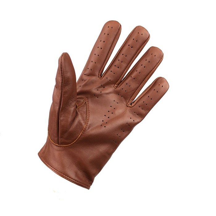 Swift Retro Racing Autofahrer handschuhe Nappa Braun Leder