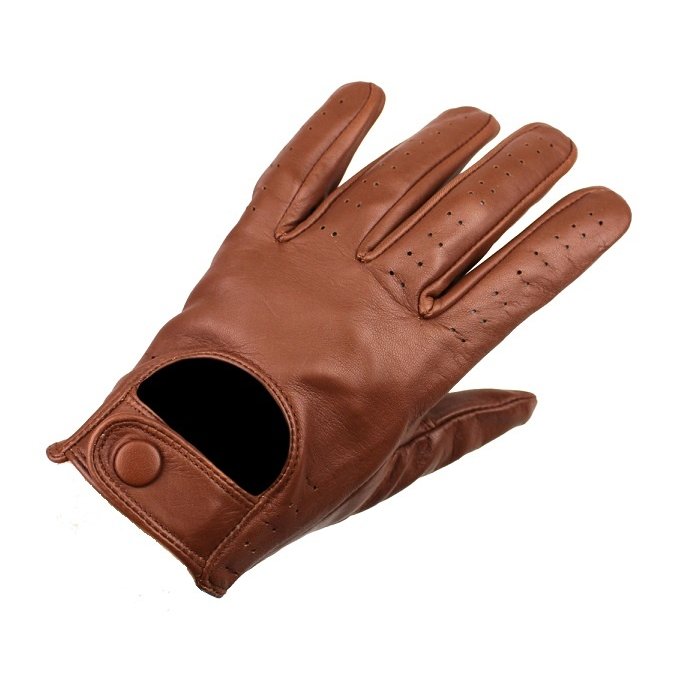 Swift Retro Racing Autofahrer handschuhe Nappa Braun Leder